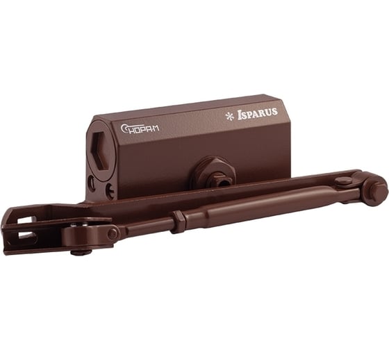 Изображение товара Дверной доводчик с фиксацией НОРА-М Isparus 410F (морозостойкий; от 15 до 60 кг; коричневый) 18402
