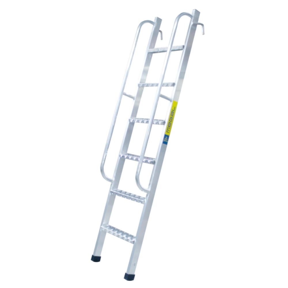 Приставная стеллажная лестница MEGAL лестница приставная 1 секция 14 ступеней алюминий 3 93 м 150 кг alumet 5114