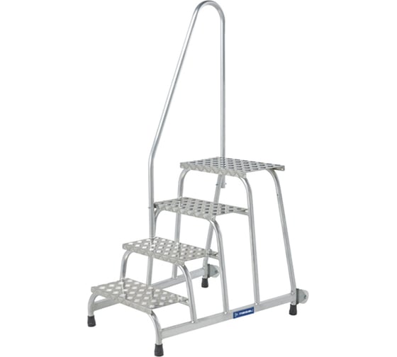 Изображение товара Передвижная монтажная подставка MEGAL (тип 1) 4 ступени с одним поручнем 050604
