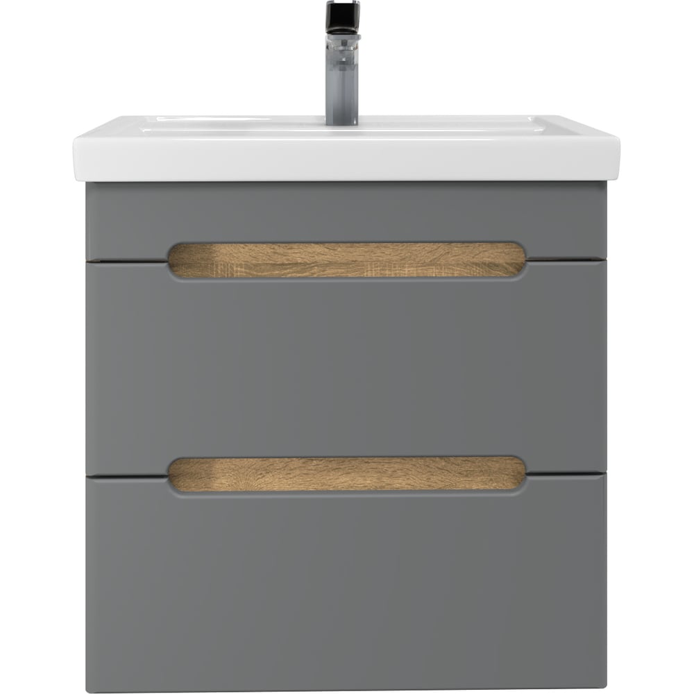 Изображение товара Тумба с раковиной RUVANN AQVI 50 подвесная графит софт