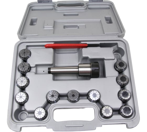 Изображение товара Цанговый патрон FABTEC МК3/М12/ER32 с набором цанг из 13 шт КА-00067632