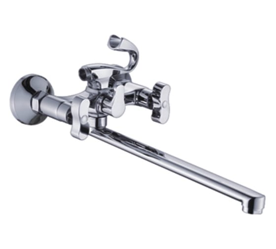 Изображение товара Универсальный смеситель Potato с плоским прямым изливом и поворотным переключателем для душа P22310