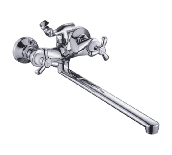 Изображение товара Универсальный смеситель Potato с плоским прямым изливом и переключателем для душа P2252