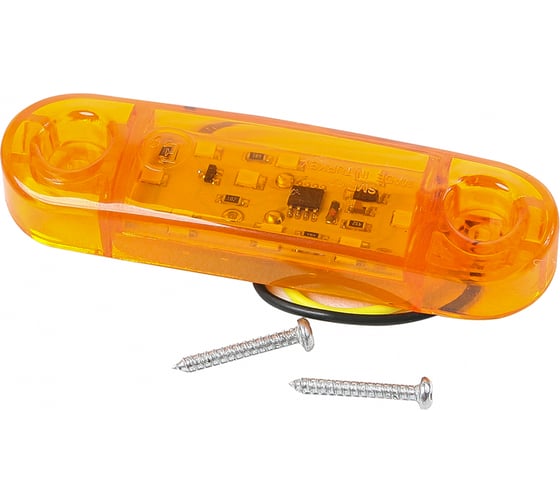 Изображение товара Фонарь габаритный Крал 9-ти диодный 4364 LED (желтый) короткий 12-24V мигающий (4 шт.) 4785