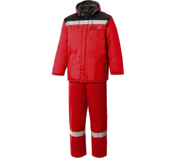 Изображение товара Утепленный костюм СОЮЗСПЕЦОДЕЖДА КОММУНАЛЬЩИК НЬЮ красный/черный, р. 48-50, рост 170-176 2000000124339
