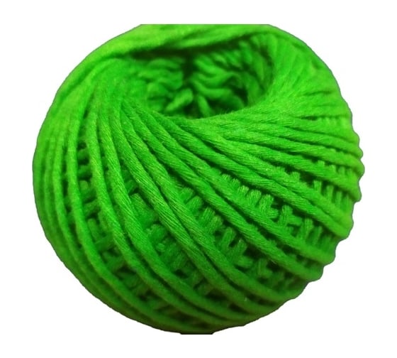 Изображение товара Хлопчатобумажный шпагат ЭБИС 1500 текс, 50 м, зеленый 73822