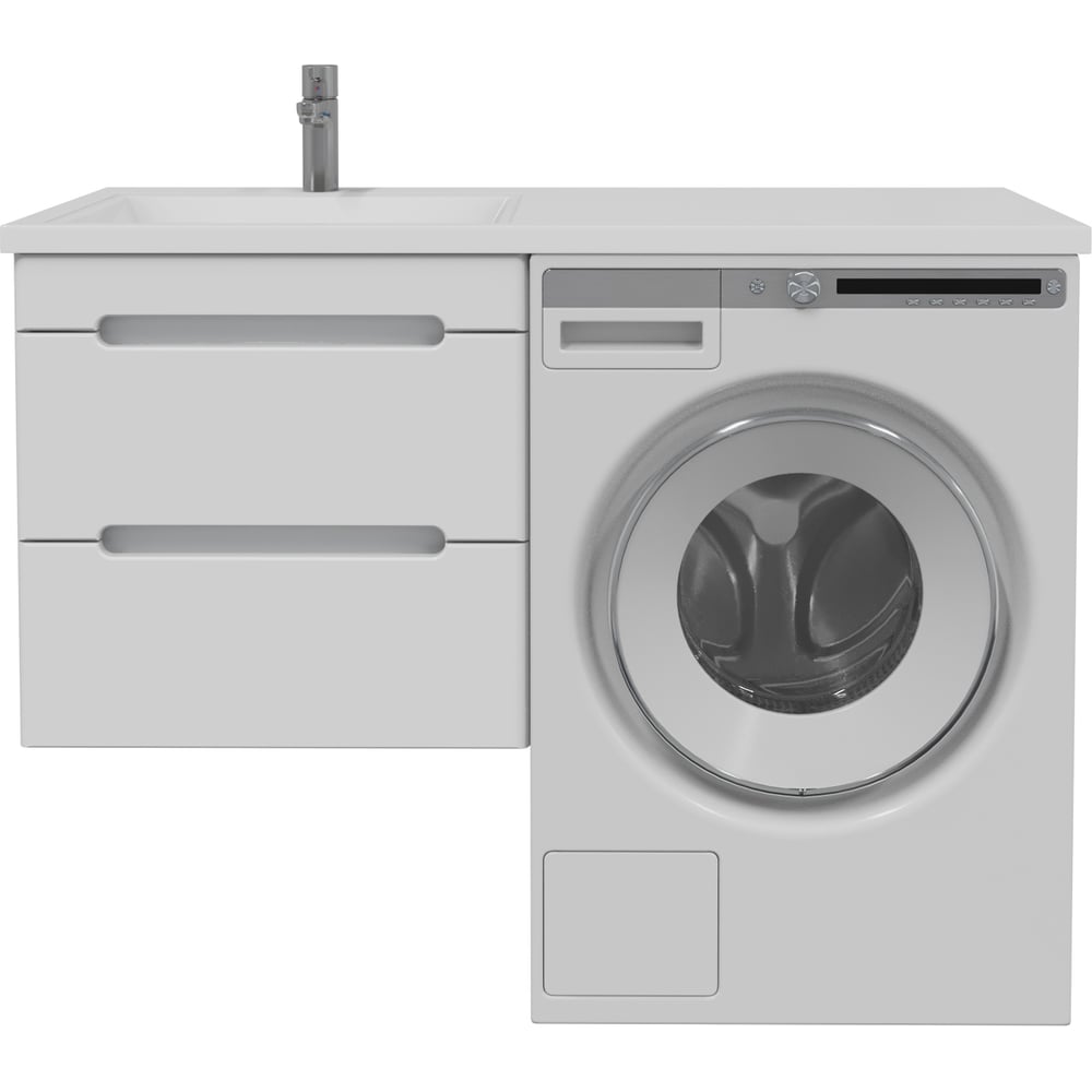 Изображение товара Подвесная тумба для ванной RUVANN DUET 60 белая система хранения ящики современный дизайн