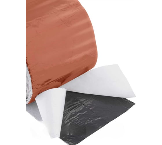 Изображение товара Лента кровельная гидроизоляционная Липлент Мфл 100мм, 10м, RAL 8004, медно-коричневый, L70543