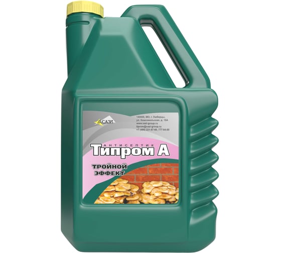 Изображение товара Невымываемый антисептик ТИПРОМ А 5л для дерева, камня, бетона RM000007714