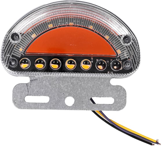 Изображение товара Указатель габаритов Крал полумесяц с бегущим огнем 24V-12v (10 шт.) 4774