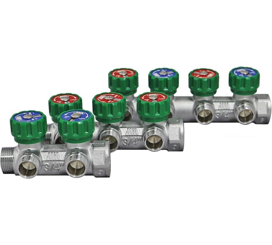 Изображение товара Регулирующий коллектор Millennium 45 с цангами 3 выхода 1" х 16мм MKRE31016
