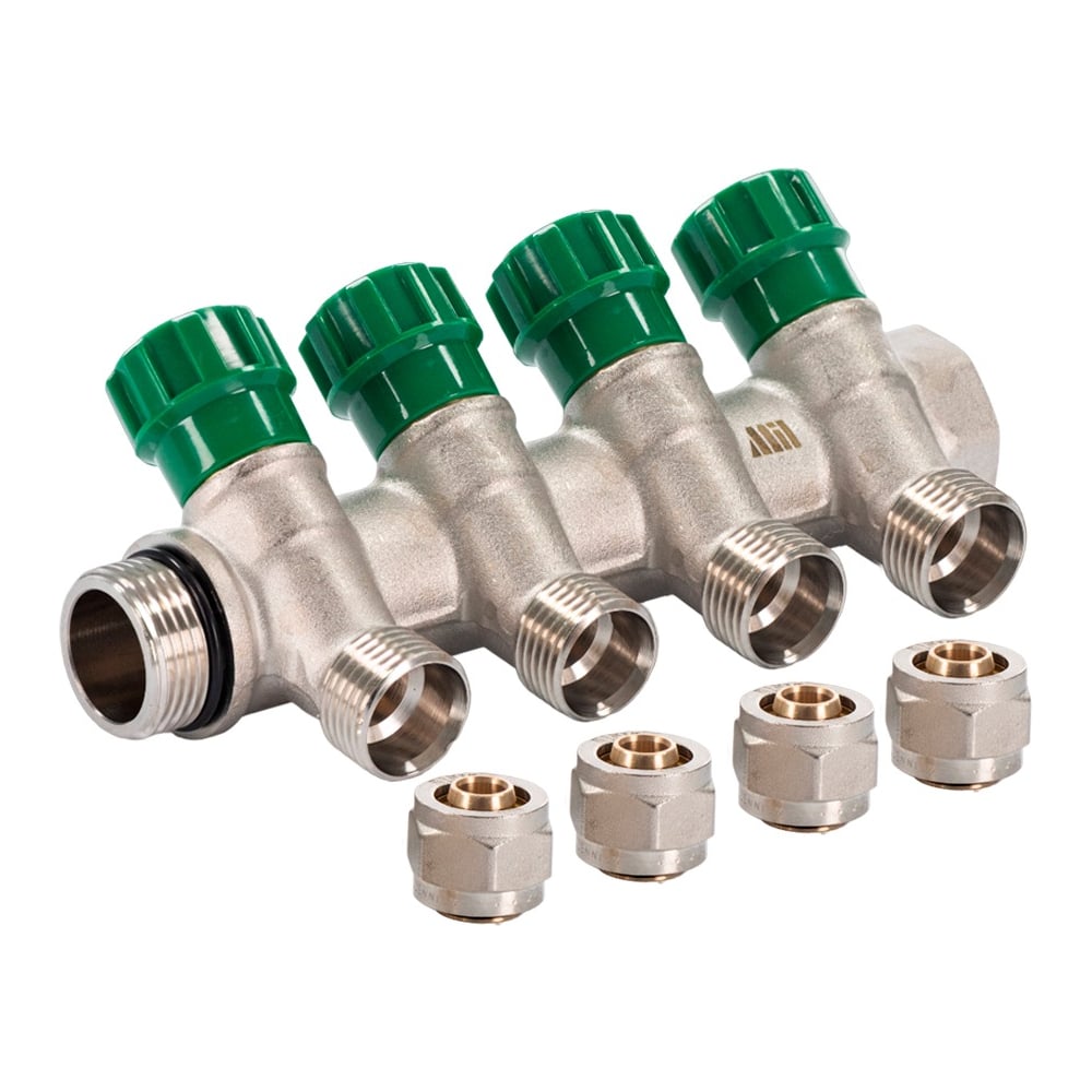 Изображение товара Регулирующий коллектор Millennium 45 с цангами 4 выхода 16 мм MKRE41016