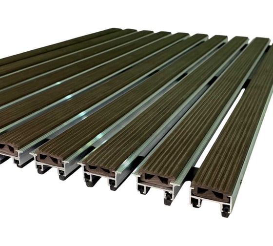 Изображение товара Грязезащитная придверная решетка ООО ПК ЦентрВход Эксперт резина коричневый, 1200x600 мм 731EX091