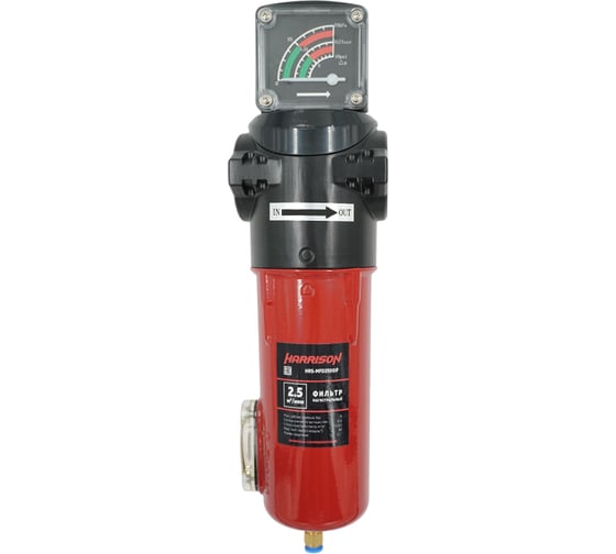 Изображение товара Фильтр магистральный с датчиком загрязненности и автоматическим конденсатоотводчиком HARRISON 2500 л/мин; 16 бар; 0.01 мкм; 0.001 мг/м3; G 1 HRS-MFD2500IF