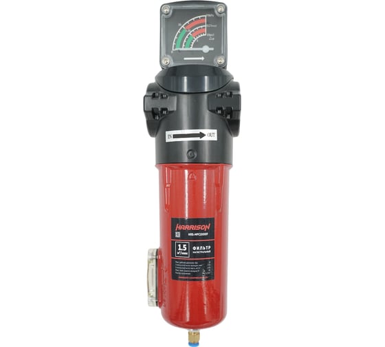 Изображение товара Фильтр магистральный с датчиком загрязненности и автоматическим конденсатоотводчиком HARRISON 1500 л/мин; 16 бар; 0.01 мкм; 0.01 мг/м3; G 3/4 HRS-MFC1500IF