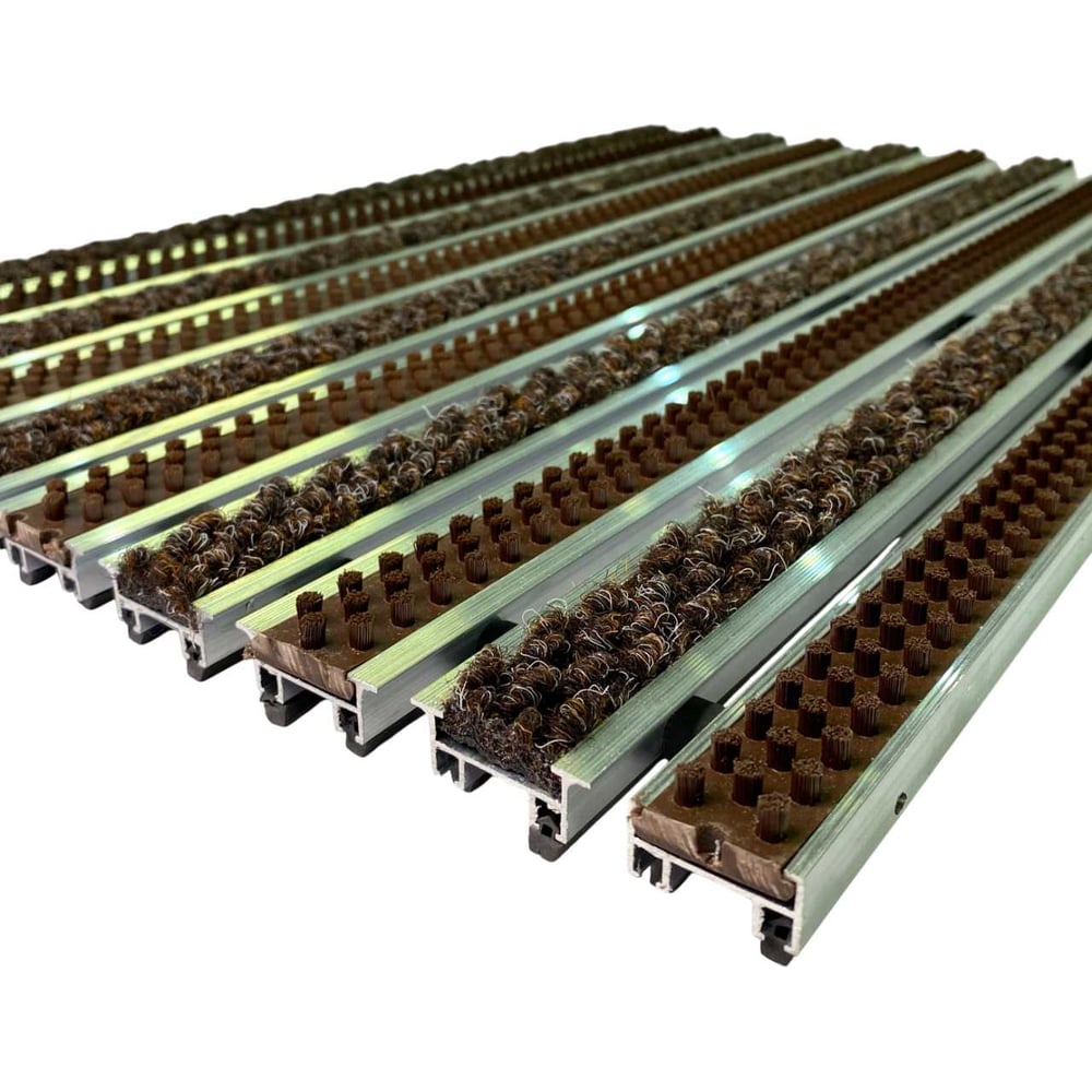 Изображение товара Грязезащитная придверная решетка Ворс-щетка 590x390 мм коричневая