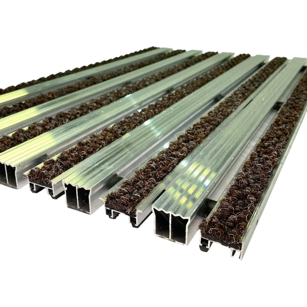 Изображение товара Грязезащитная придверная решетка ПК Центр Вход Эксперт, коричневая, 590x390 мм