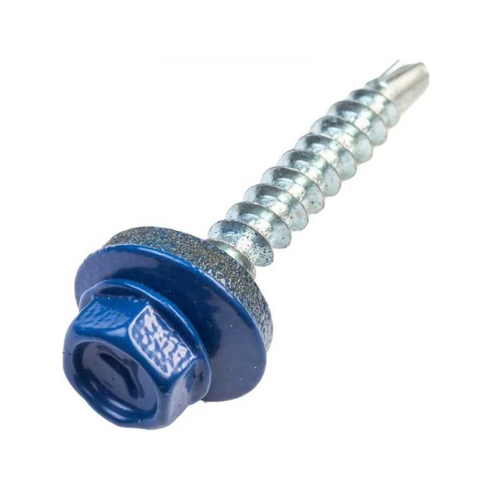 Изображение товара Саморез кровельный ООО ПКФ Сварком 6,3x80 RAL 5005 синий 80 шт