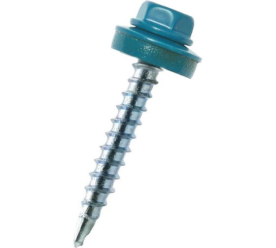 Изображение товара Саморез кровельный ООО ПКФ Сварком 4,8x35 RAL 5021 GTF (бирюза) (уп/50шт.) k00010373