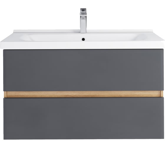 Изображение товара Тумба с раковиной RUVANN GLORY 100 + Миранда 100 в ванную подвесная Т.GLORY.П-100П-KIT-MIR