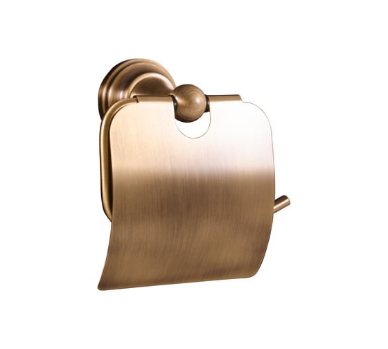 Изображение товара Настенный держатель туалетной бумаги RavSlezak 136 мм, с крышкой, цвет бронза MKA0400SM