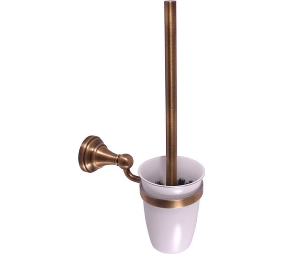 Изображение товара Щётка для унитаза RavSlezak с настенным держателем, фаянсовый стакан, цвет бронза MKA0500SM