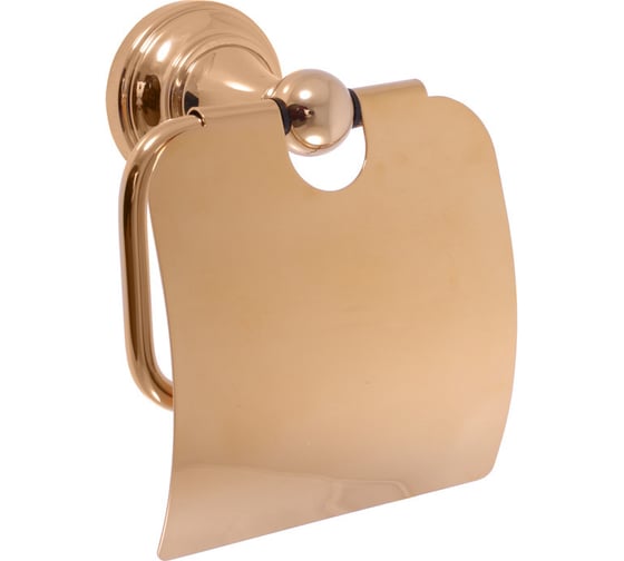 Изображение товара Настенный держатель туалетной бумаги RavSlezak 136 мм, с крышкой, цвет золото MKA0400Z
