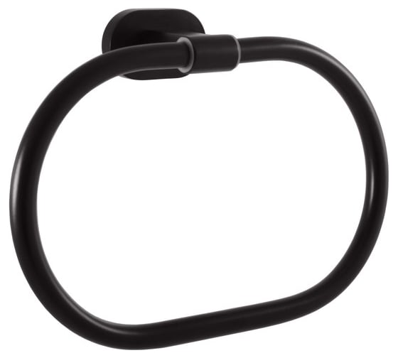 Изображение товара Полотенцедержатель RavSlezak овальный, черный матовый YUA0104CMAT