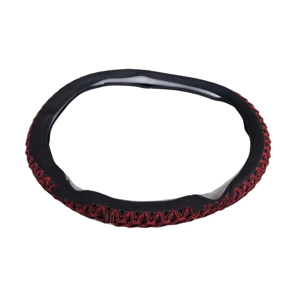 Изображение товара Оплетка на руль Крал 45 см чехол-накладка черный и красный XXL