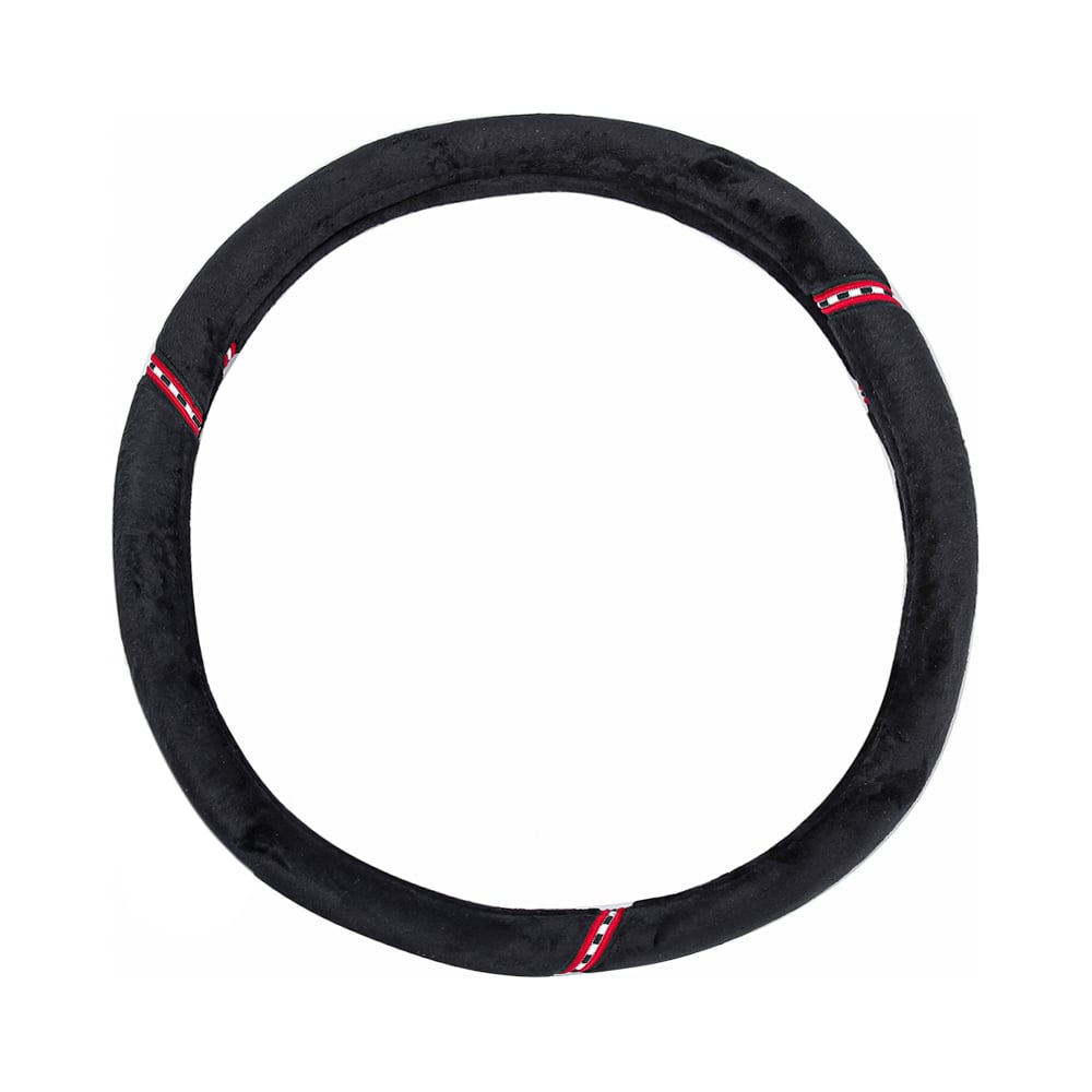 Изображение товара Оплетка на руль Крал черно-красная 45 см размер XXL чехол-накладка