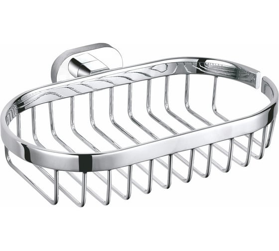 Изображение товара Металлическая хромированная мыльница RavSlezakь хром/белый YUA0301CB