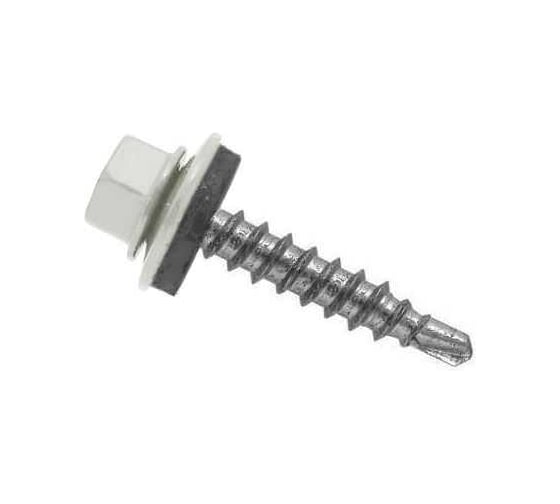 Изображение товара Саморез кровельный ООО ПКФ Сварком 5,5x19 RAL 9016 (трансп.белый) (уп/30шт.) k00005079