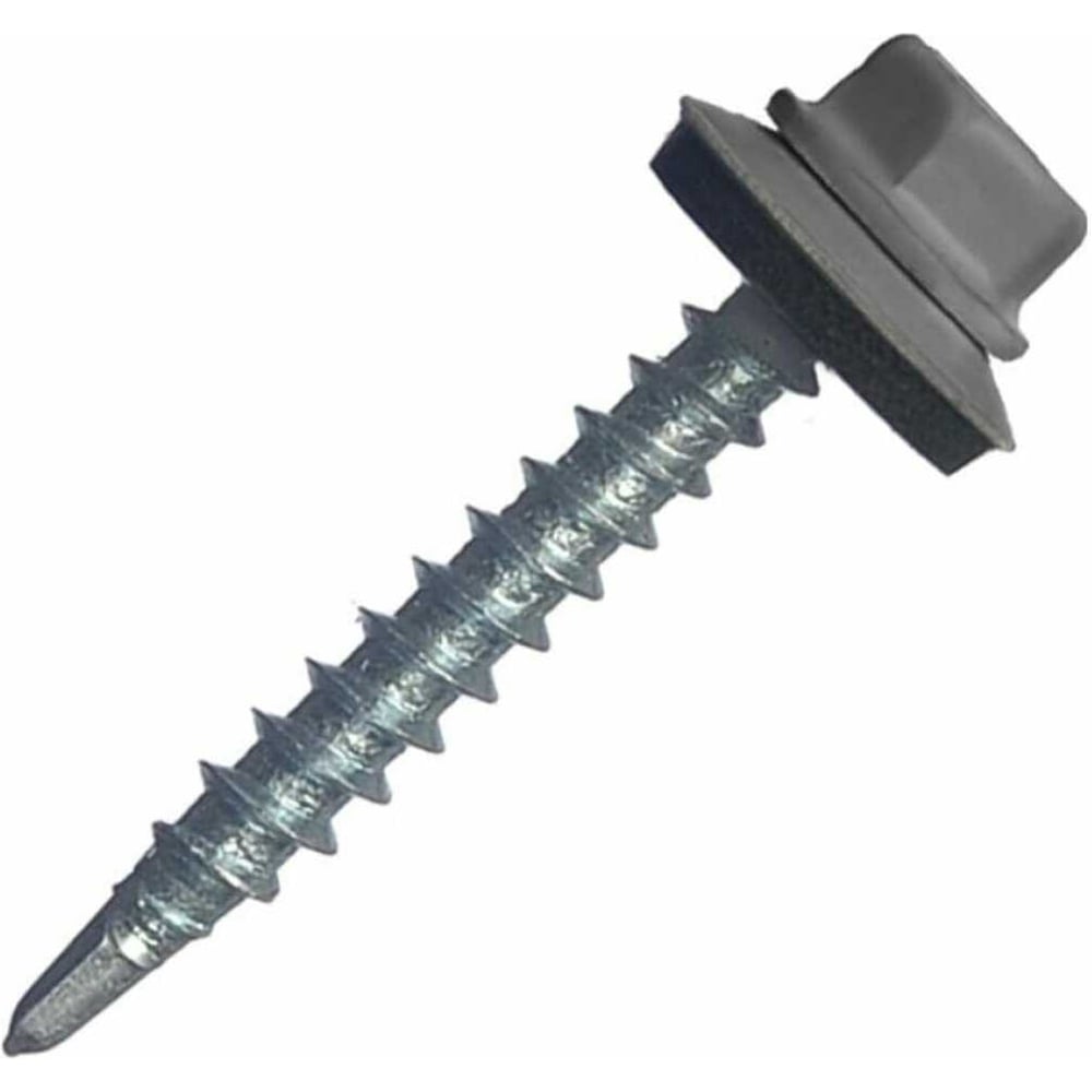 Изображение товара Саморез кровельный ООО ПКФ Сварком 4,8x19 RAL 7024, фасовка 60 шт.