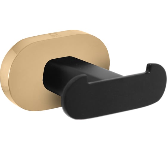 Изображение товара Крючок RavSlezak двойной, цвет черный матовый/золото YUA0102CMATZ