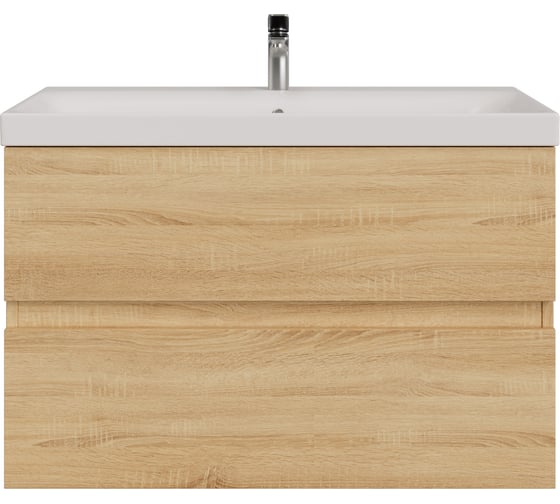 Изображение товара Тумба с раковиной RUVANN GUSTO 80 + Moduo 80 в ванную подвесная Т.GUSTO.П-80П-KIT-MOD