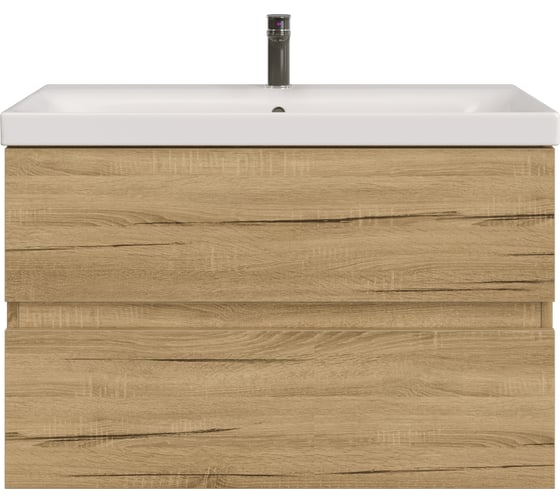 Изображение товара Тумба с раковиной RUVANN DREVA 80 + Moduo 80 в ванную подвесная Т.DREVA.Д-80П-KIT-MOD