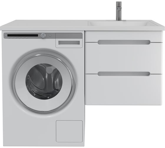 Изображение товара Тумба с раковиной RUVANN DUET 60 + Даллас 120 правый в ванную подвесная Т.DUET.П-60П-KIT-DAL120P