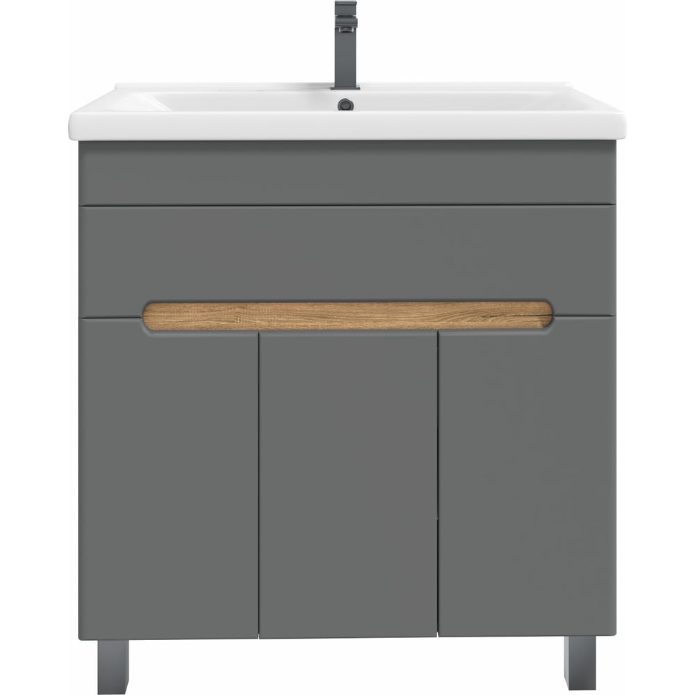 Изображение товара Тумба с раковиной RUVANN NIKA 80 + Миранда 80 современный дизайн