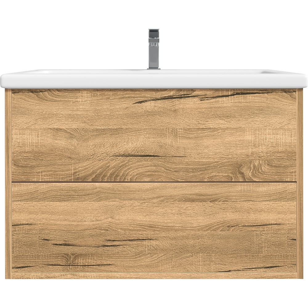 Изображение товара Тумба с раковиной RUVANN RINNI 80 + Como 80 подвесная Дуб вотан