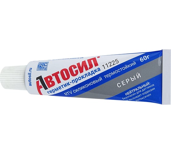 Изображение товара Силиконовый герметик-прокладка АВТОСИЛ 11225 (серый; 60 г) 11225-060