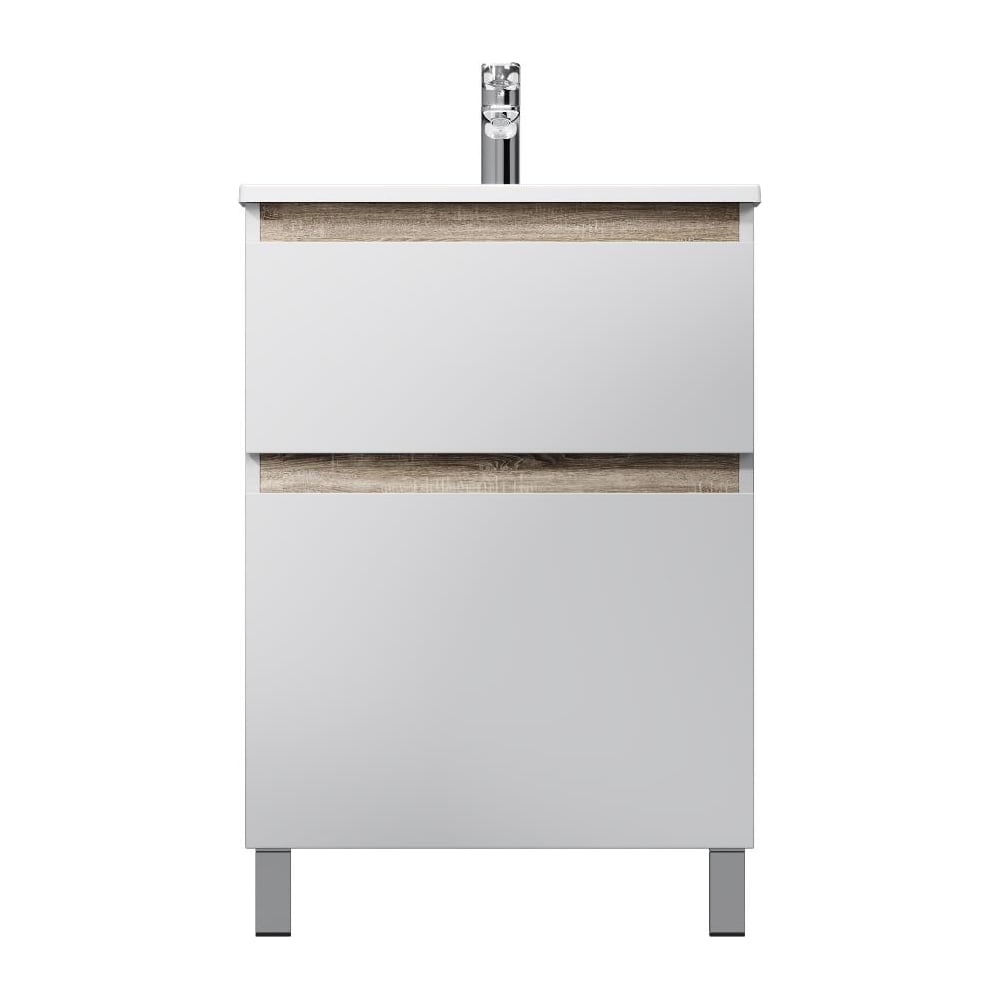 Изображение товара База под раковину напольная AM.PM X-Joy, 60 см, белый глянец, 2 ящика