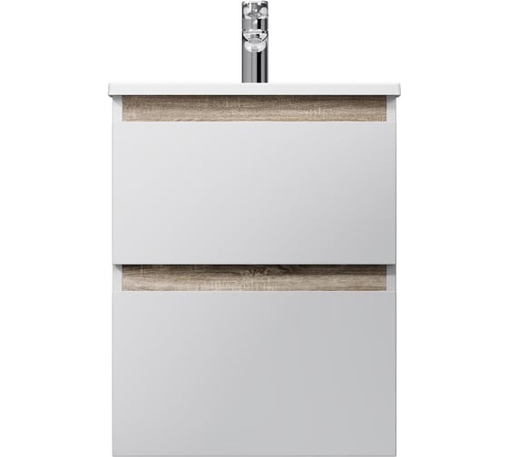 Изображение товара База под раковину подвесная AM.PM X-Joy, 50 см, 2 ящика, белый глянец M85AFHX0502WG