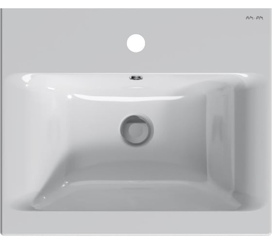 Изображение товара Раковина мебельная AM.PM GEM, керамическая, 50 см, встроенная, белый, глянец M90WCC0502WG