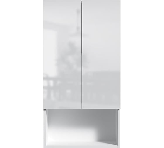 Изображение товара Шкаф навесной с дверками и открытой полкой AM.PM X-Joy, 50 см, белый глянец M85CHX05021WG