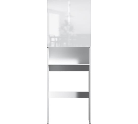 Изображение товара Шкаф над стиральной машиной с дверями и открытой полкой AM.PM X-Joy, узкий, 65 см, белый M85CSX06521WG1