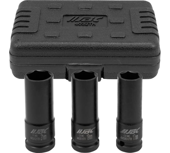 Изображение товара Головки ударные тонкостенные JBC набор 3 предмета, 1/2 (6граней) JBC-4032TH(64667)