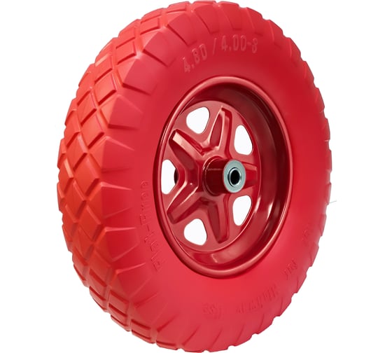 Изображение товара Колесо ПУ литое Variant 3.25/3.00-8, с подшипником 20 мм, для тачки 12410. К99-2ЛС