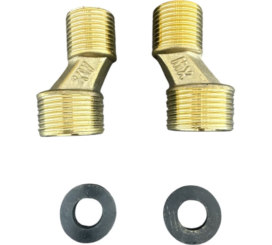 Изображение товара Эксцентрики для смесителя GRIALE 1 шт , гайки 1/2" и 3/4" длина 48 мм. TP11