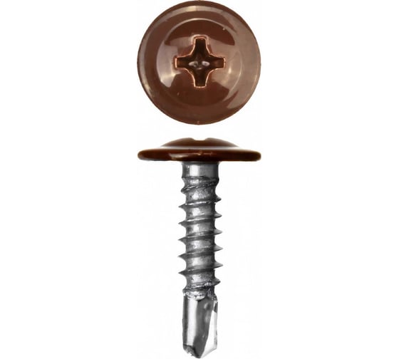 Изображение товара Саморез ООО ПКФ Сварком п/ш 4,2x51сверло RAL8017 (коричневый) (1уп/100шт.) k00018038