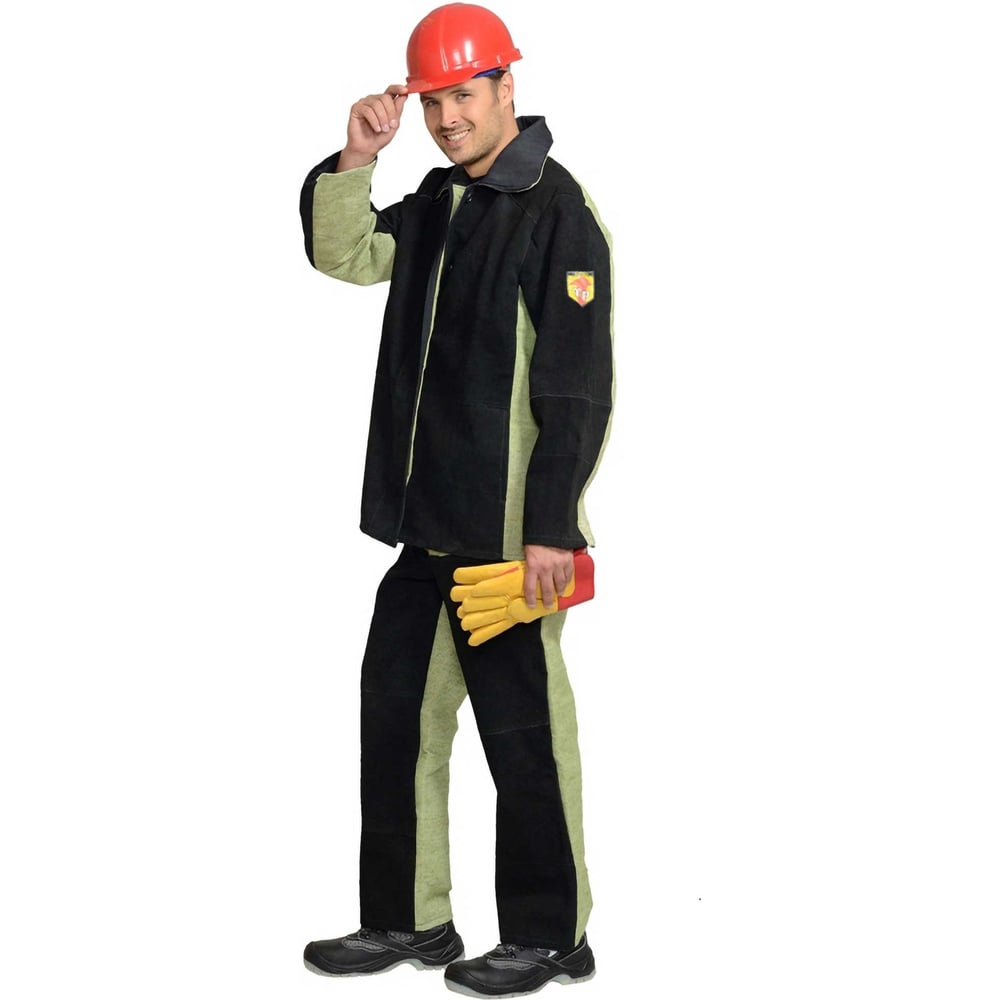 Изображение товара Костюм сварщика брезентовый СИРИУС куртка брюки со спилком р 96-100/170-176